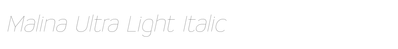 Malina Ultra Light Italic